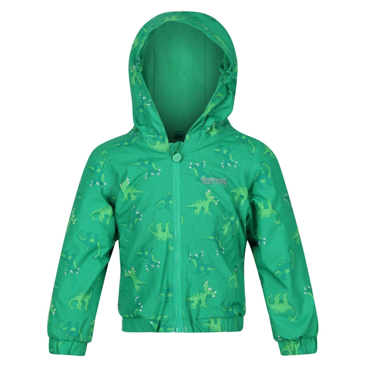 Regatta Childrens/Kids Akiva Dinosaur Insulated Waterproof Jacket (Jellybean Green)