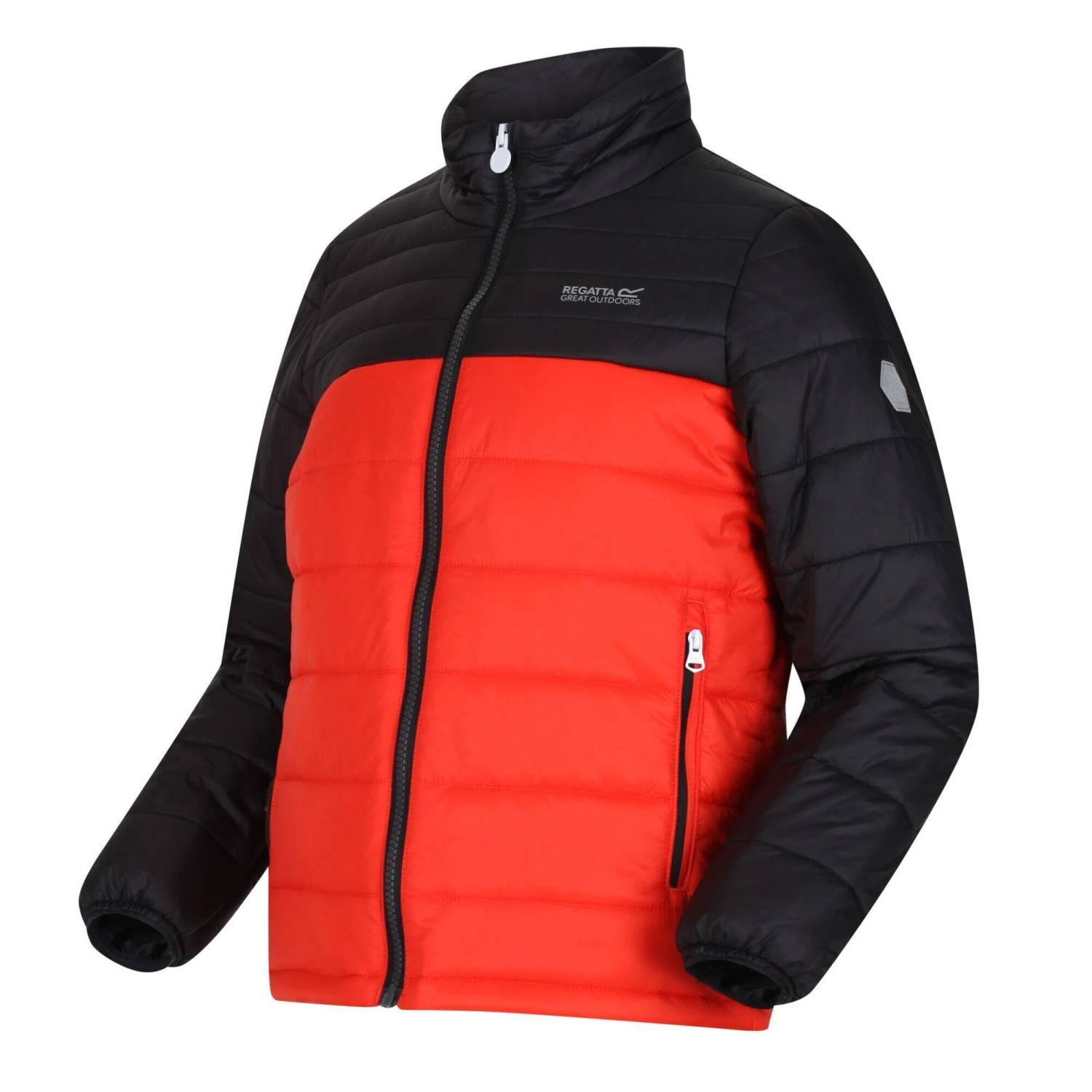 Regatta Childrens/Kids Freezeway III Insulated Padded Jacket (Cajun Orange/Black) - Image 4