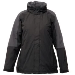 Regatta Womens/Ladies Defender III 3In1 Jacket (Waterproof & Windproof) (Black/Seal
