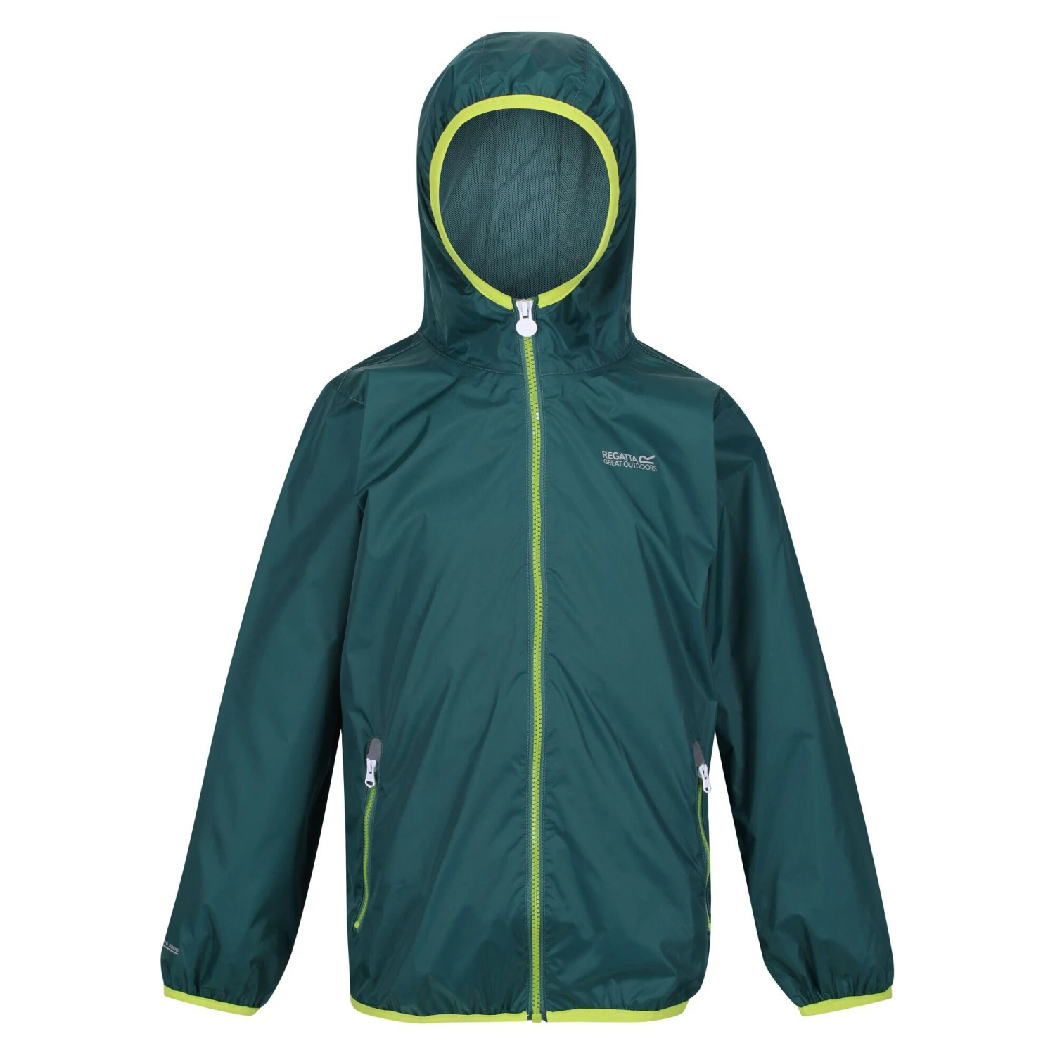 Regatta Great Outdoors Childrens/Kids Lever II Packaway Rain Jacket (Pacific Green)