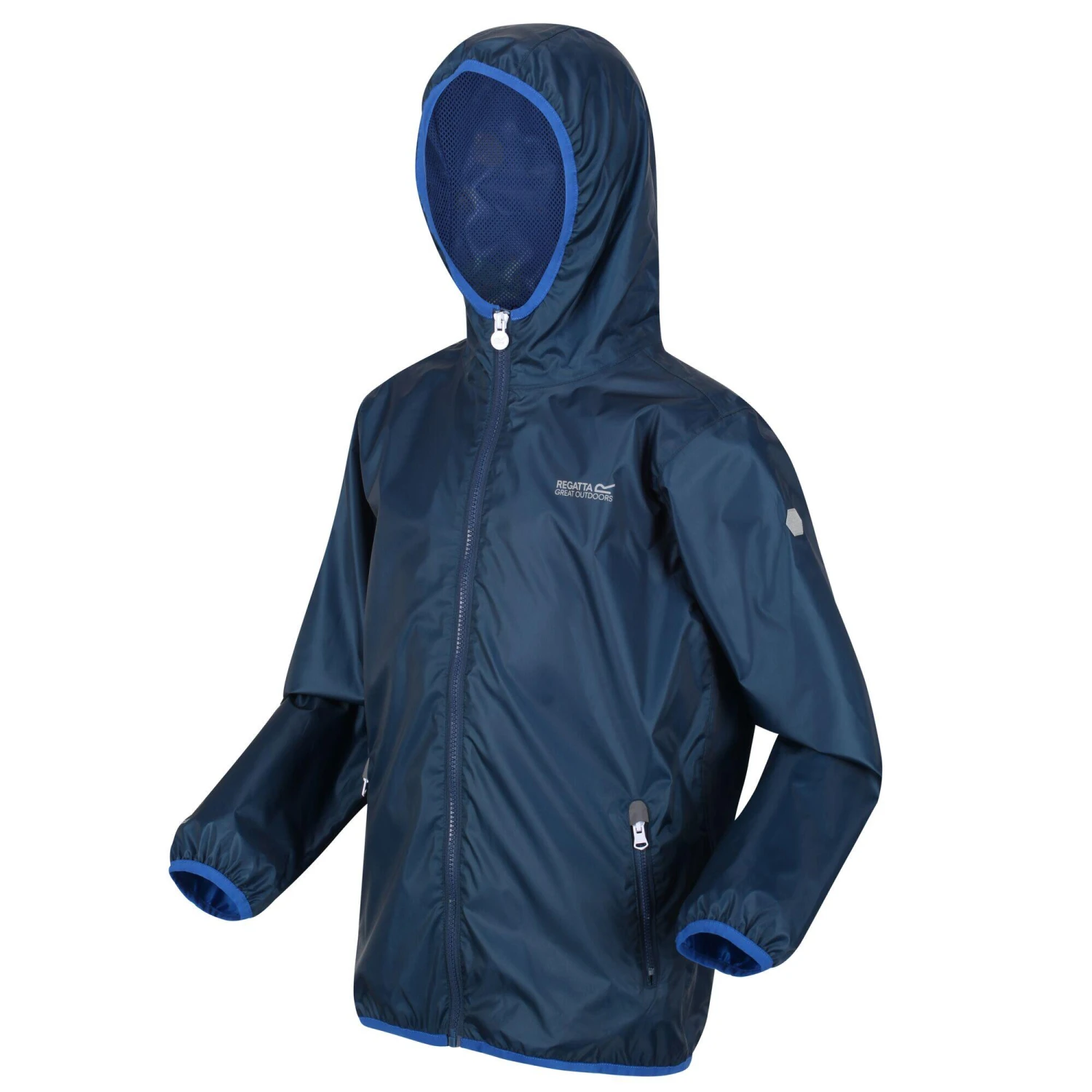 Regatta Great Outdoors Childrens/Kids Lever II Packaway Rain Jacket (Pacific Green) - Image 16