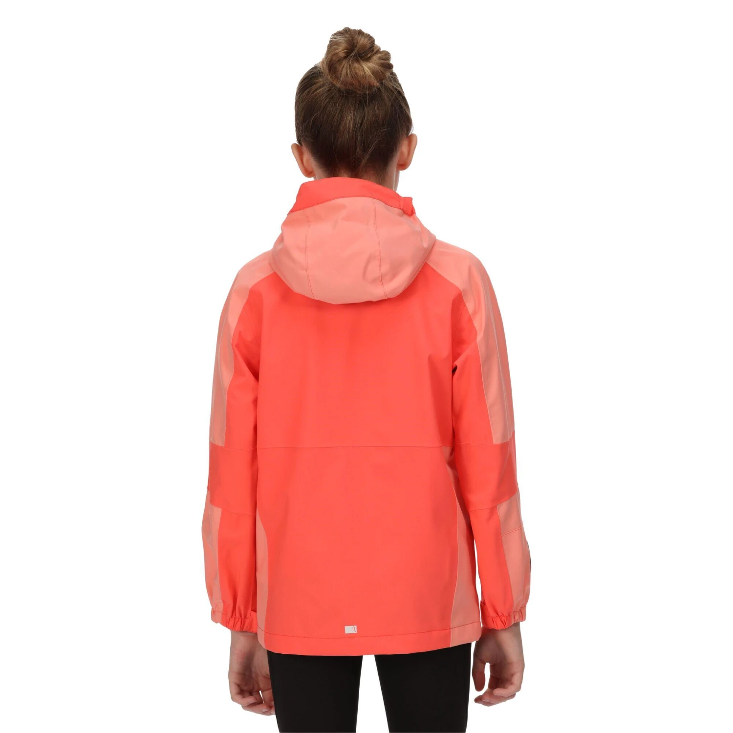 Regatta Childrens/Kids Rayz Waterproof Jacket (Neon Peach/Fusion Coral) - Image 4