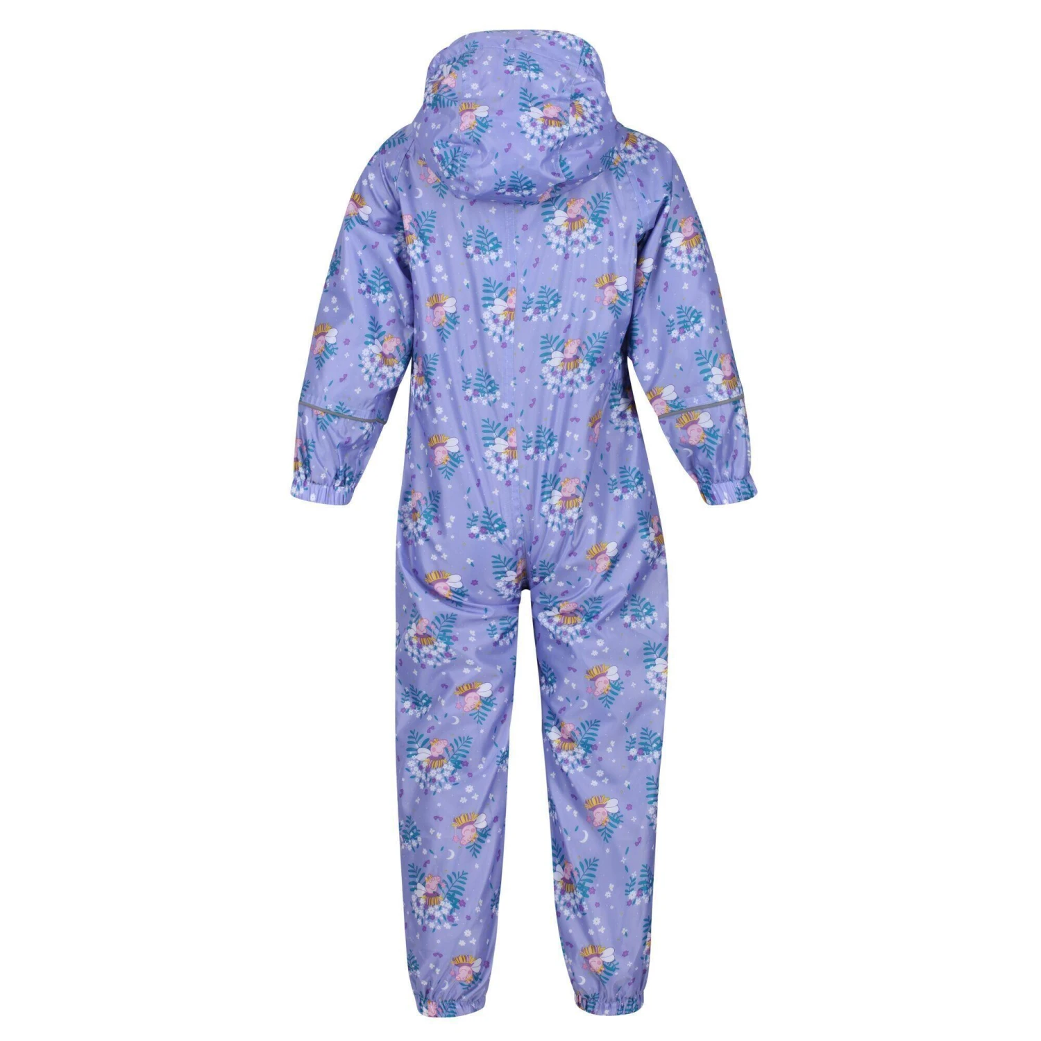 Regatta Childrens/Kids Peppa Pig Bloom Waterproof Puddle Suit (Lilac Bloom) - Image 2