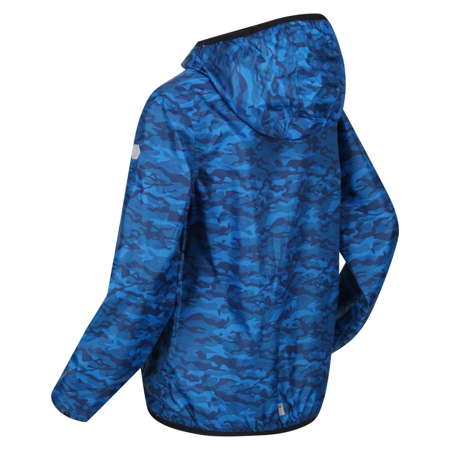 Regatta Childrens/Kids Lever Camo Packaway Waterproof Jacket (Bright Kiwi) - Image 8