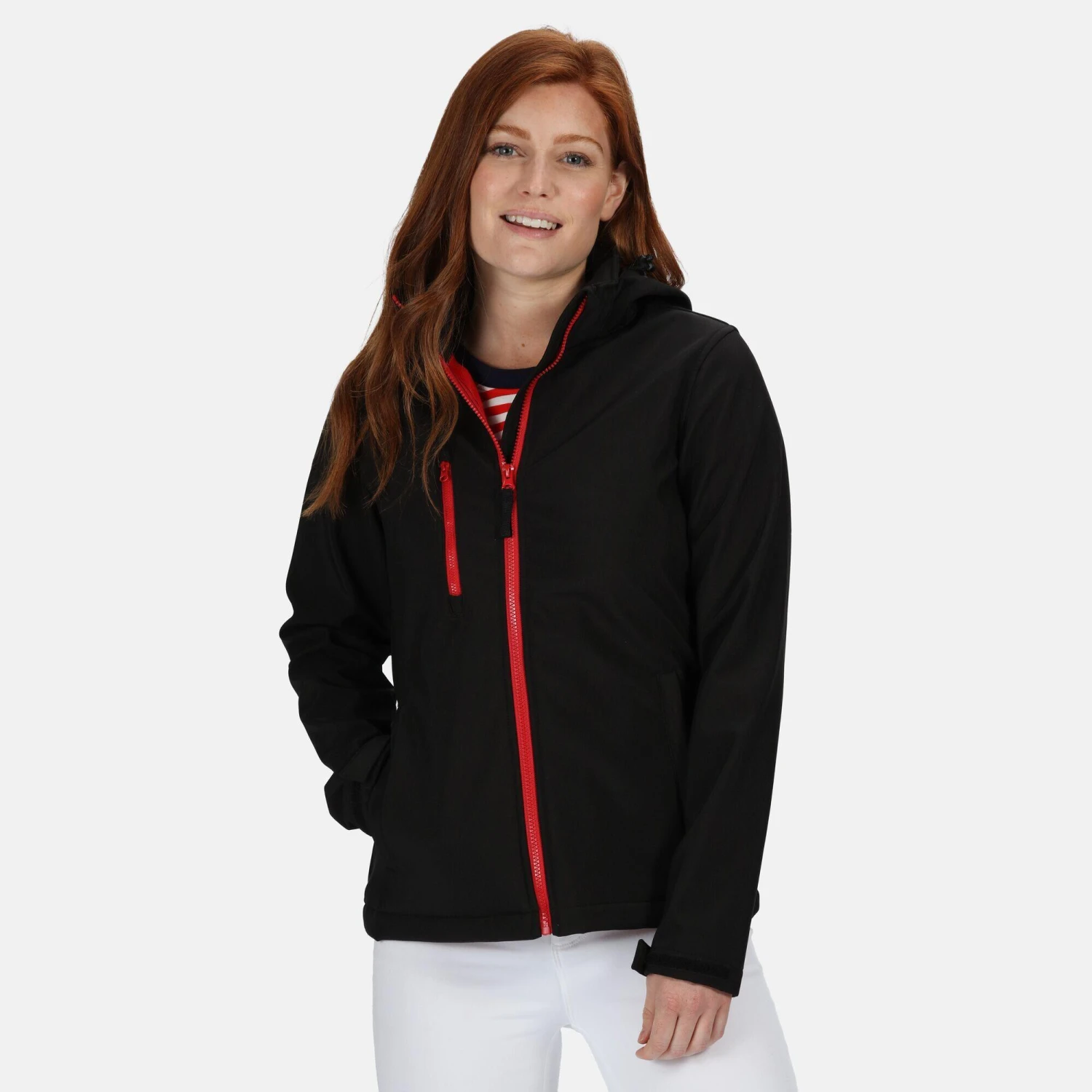 Regatta Womens/Ladies Venturer 3 Layer Membrane Soft Shell Jacket (French Blue/Navy) - Image 10