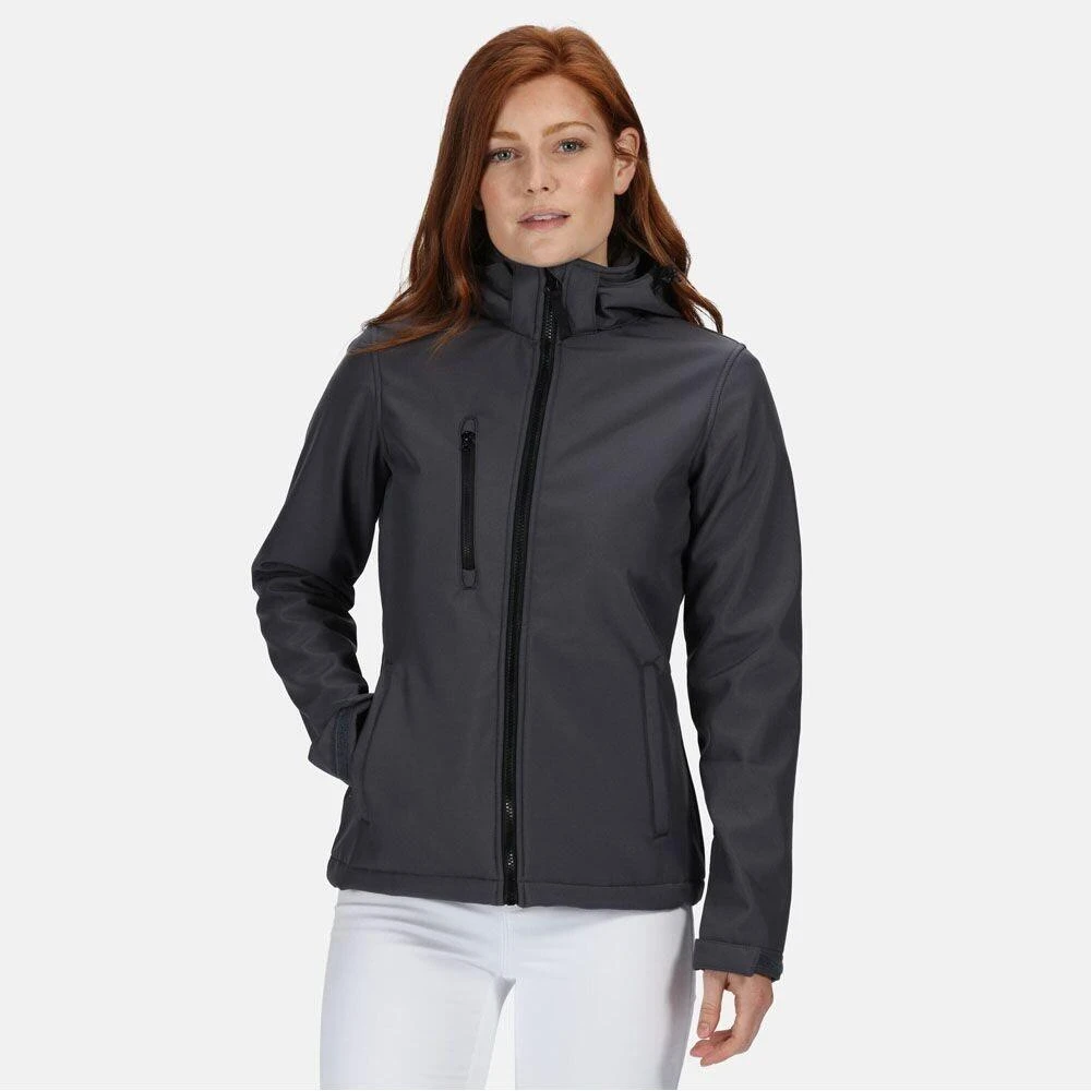 Regatta Womens/Ladies Venturer Hooded Soft Shell Jacket (Black) - Image 17