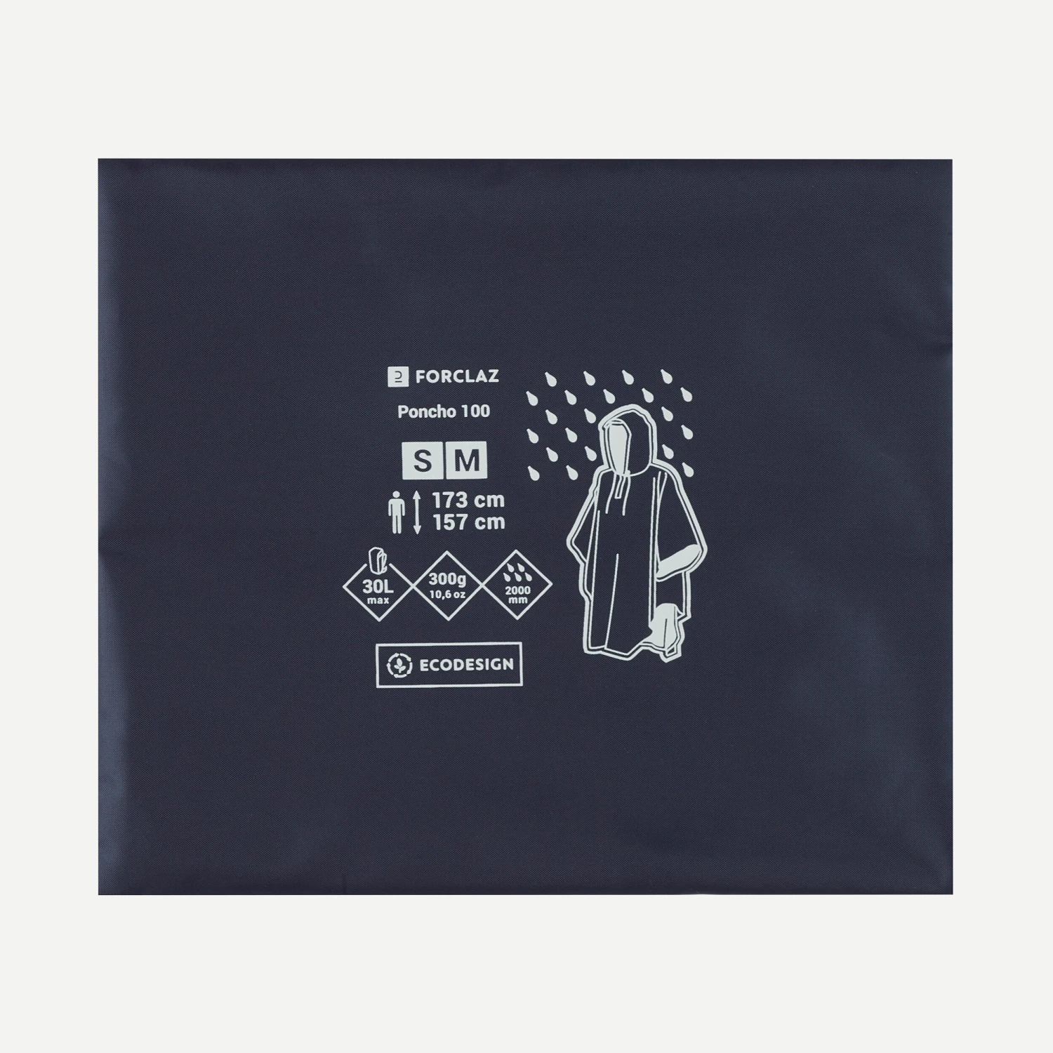 Hiking Rain Poncho - FORCLAZ MT 100 - 30 L - Image 4