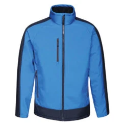 Regatta Mens Contrast Three Layer Printable Soft Shell Jacket (New Royal/Navy)
