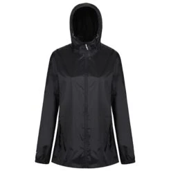 Regatta Womens/Ladies Packaway Waterproof Jacket (Black)