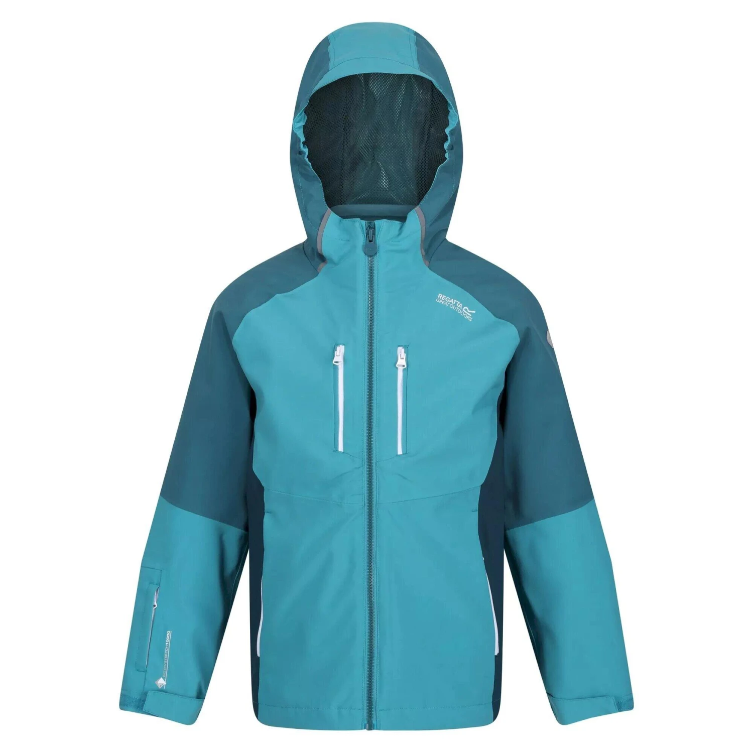 Regatta Childrens/Kids Hydrate VII 3 In 1 Waterproof Jacket (Bright Kiwi/Black) - Image 6