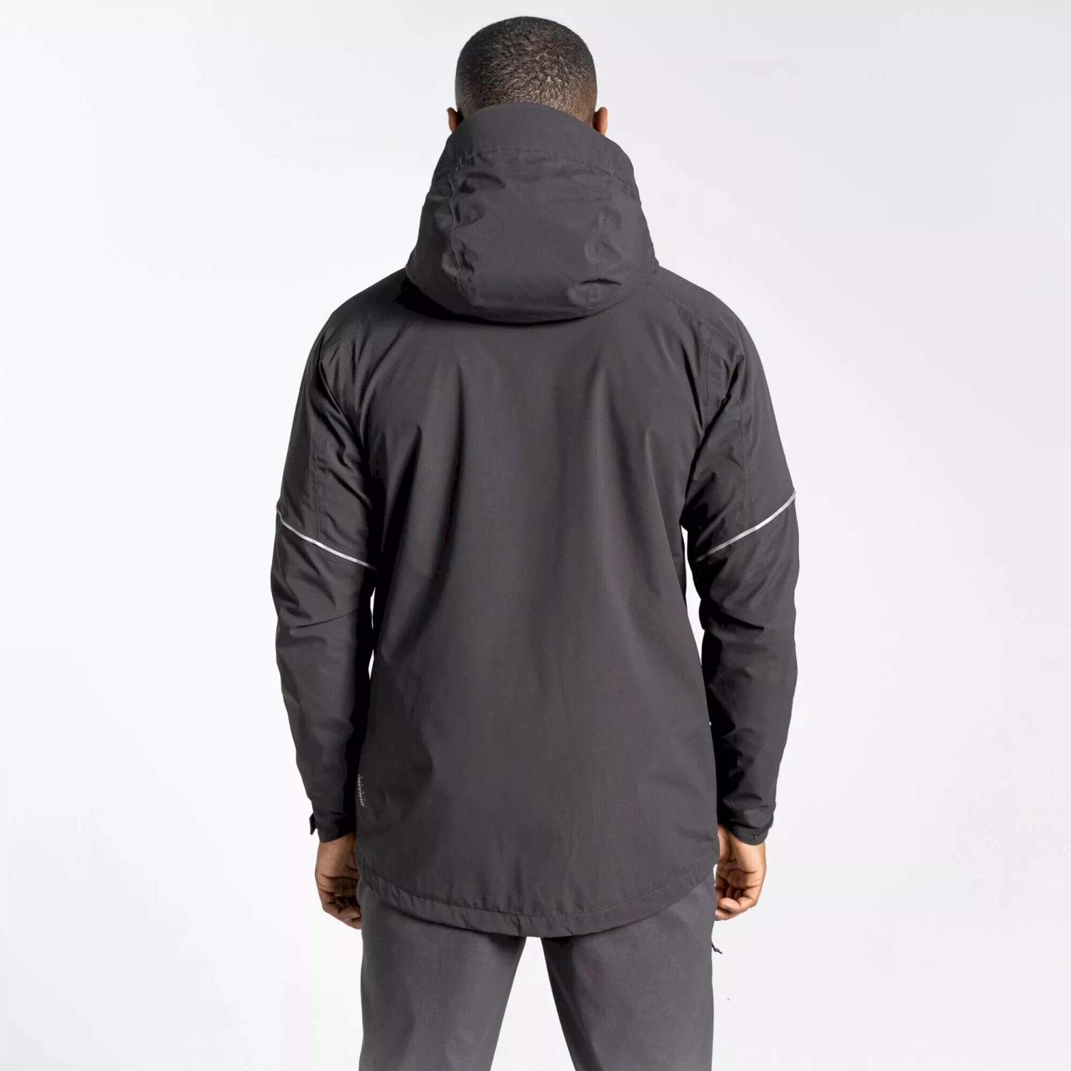 Craghoppers Mens Dynamic Plain Waterproof Jacket (Black Pepper) - Image 2