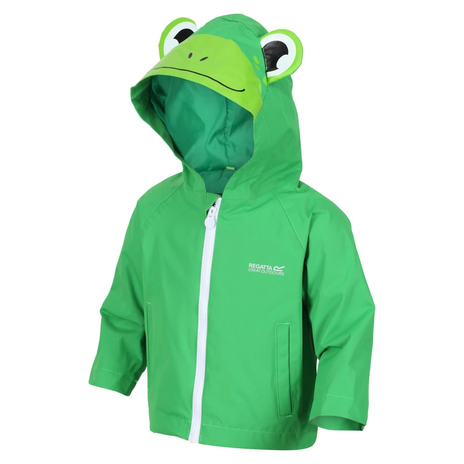 Regatta Childrens/Kids Frog Waterproof Jacket (Extreme Green) - Image 4