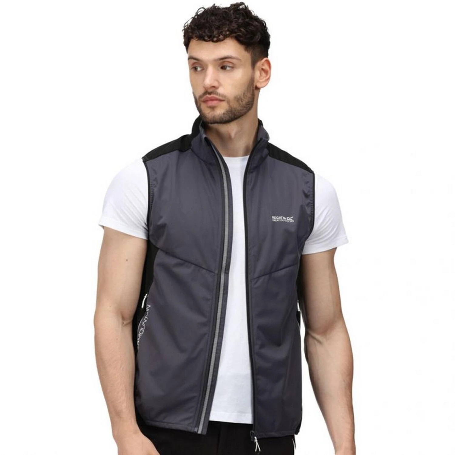 Regatta Mens Lankin IV Softshell Body Warmer (India Grey/Black) - Image 8