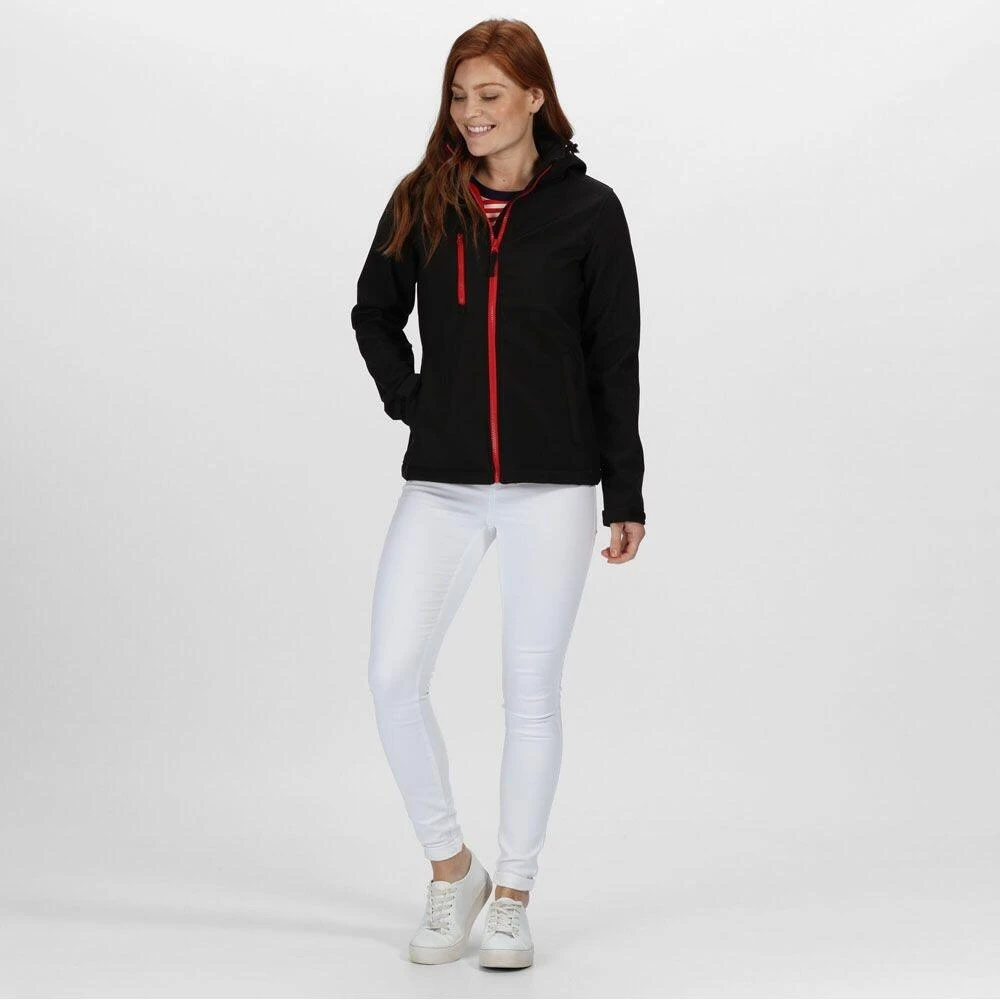 Regatta Womens/Ladies Venturer Hooded Soft Shell Jacket (Black) - Image 8