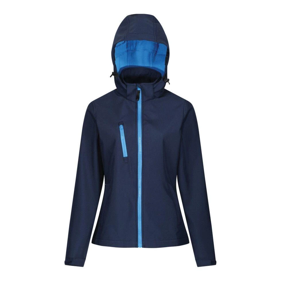 Regatta Womens/Ladies Venturer Hooded Soft Shell Jacket (Black) - Image 12