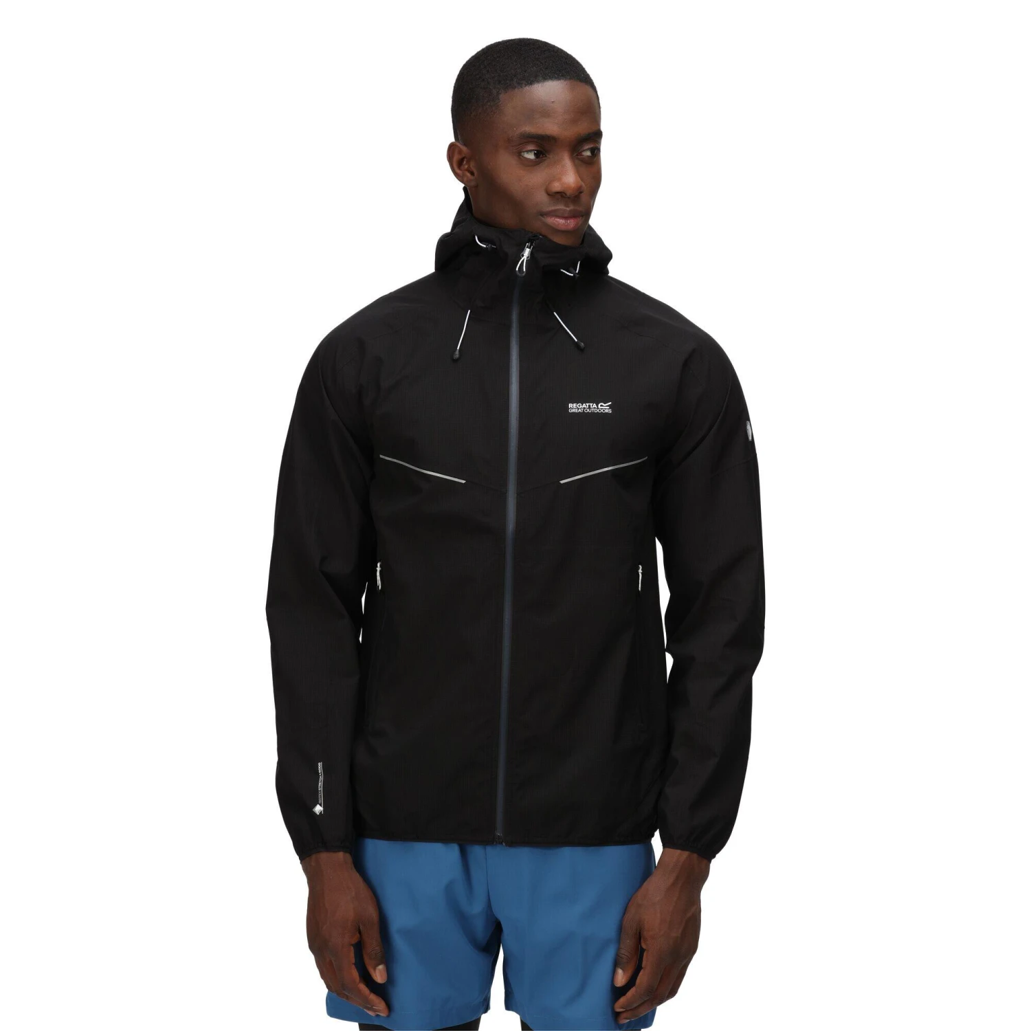 Regatta Mens Imber VII Waterproof Jacket (Black) - Image 4