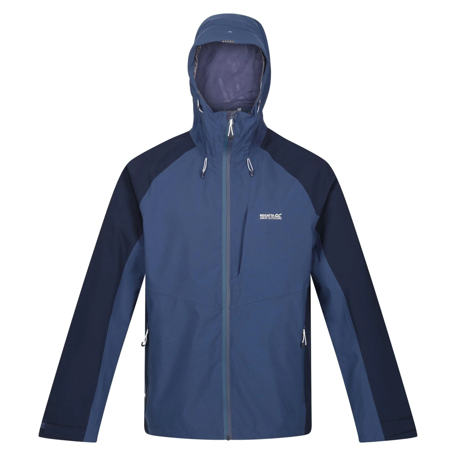 Regatta Mens Britedale Colour Block Waterproof Jacket (Fox/India Grey) - Image 6