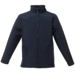 Regatta Mens Uproar Lightweight Wind Resistant Softshell Jacket (Navy/Navy)