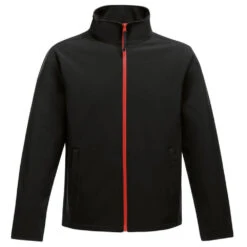Regatta Standout Mens Ablaze Printable Soft Shell Jacket (Black/Classic Red)