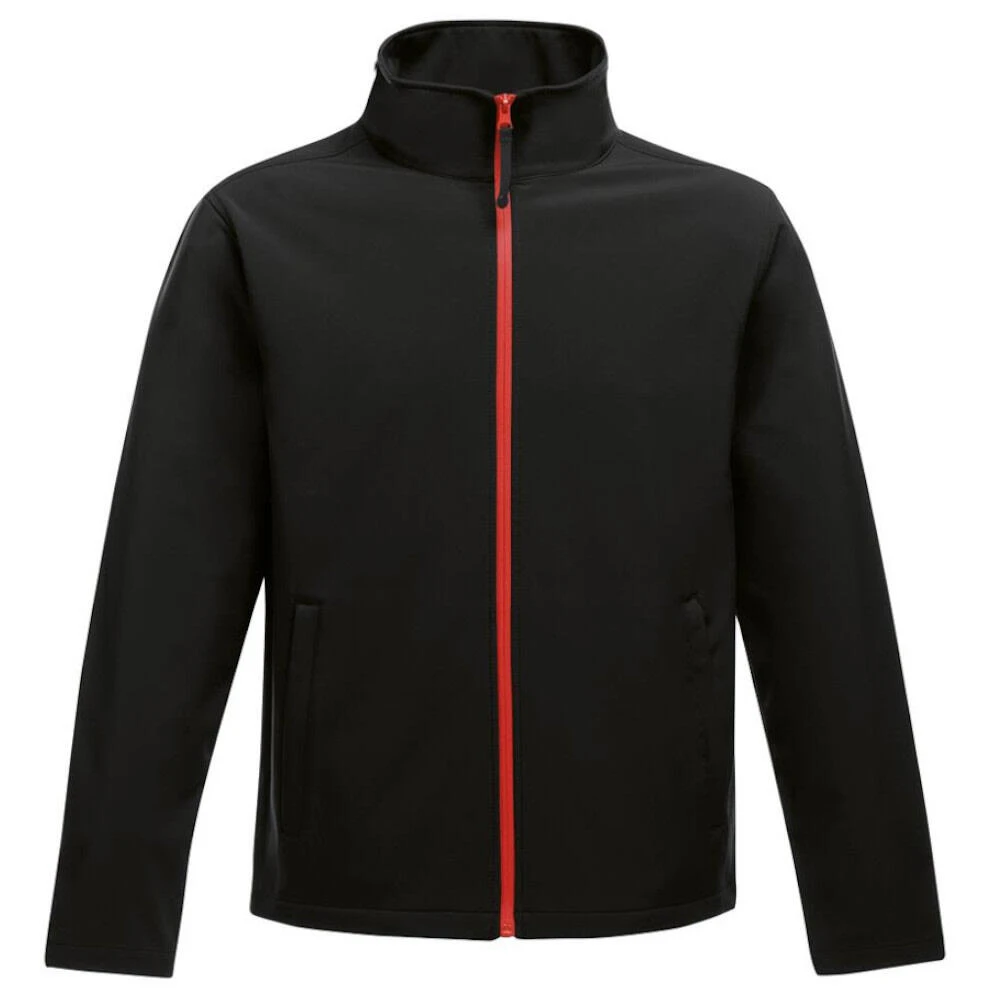 Regatta Standout Mens Ablaze Printable Soft Shell Jacket (Black/Classic Red)