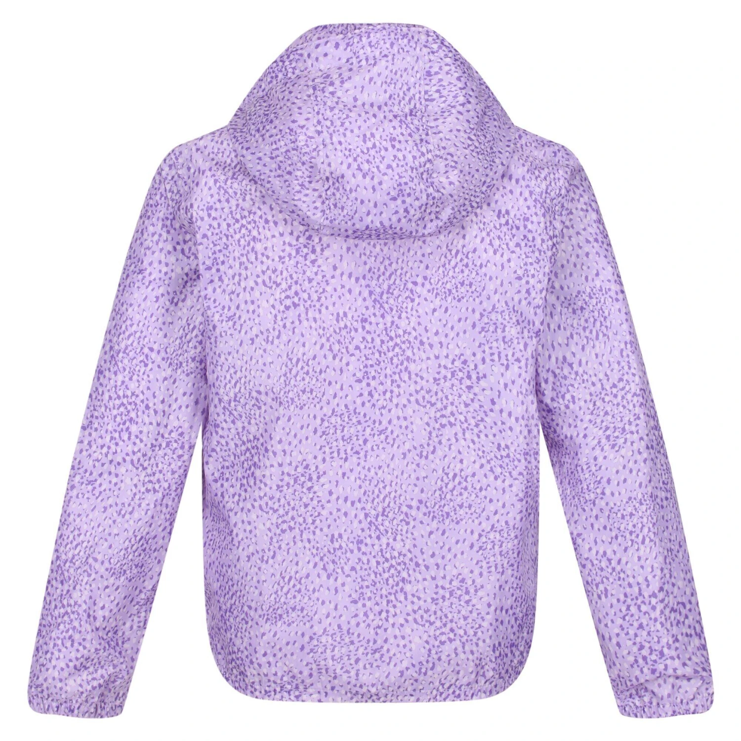 Regatta Girls Catkin Animal Print Waterproof Jacket (Pastel/Lilac) - Image 2