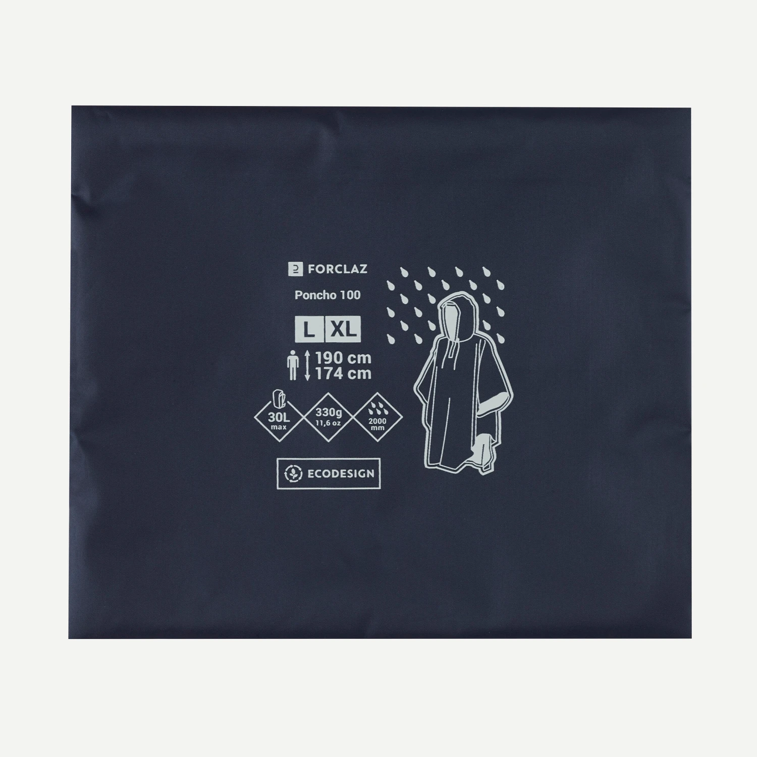 Hiking Rain Poncho - FORCLAZ MT 100 - 30 L - Image 5