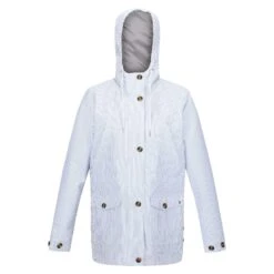 Regatta Womens/Ladies Nahla Stripe Waterproof Jacket (Tickin)