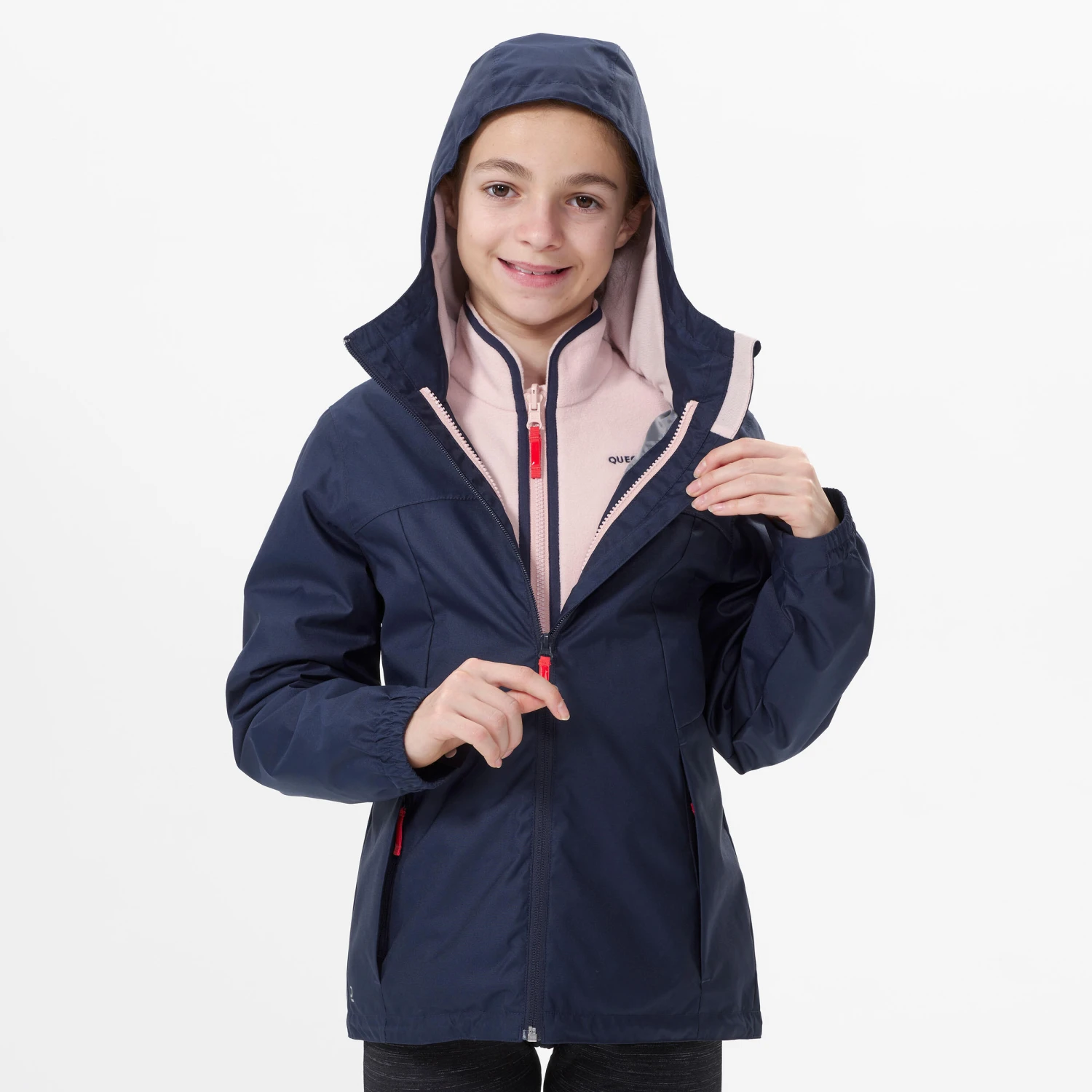 Quechua 3-in-1 WARM AND WATERPROOF HIKING JACKET - SH100 -0.5°C - CHILDREN 7 - Image 6