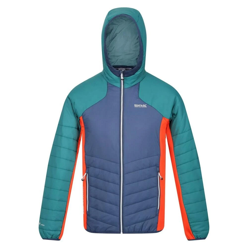 Regatta Mens Trutton Hooded Soft Shell Jacket (Bright Kiwi/Black) - Image 4