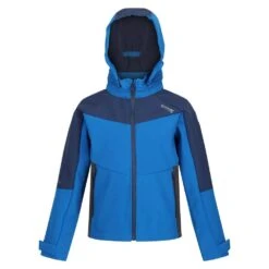 Regatta Childrens/Kids Eastcott II Soft Shell Jacket (Sky Diver Blue/Admiral Blue)