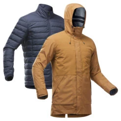 Men's Travel Trekking 3-in-1 Waterproof Jacket TRAVEL 900 COMPACT -10 °C