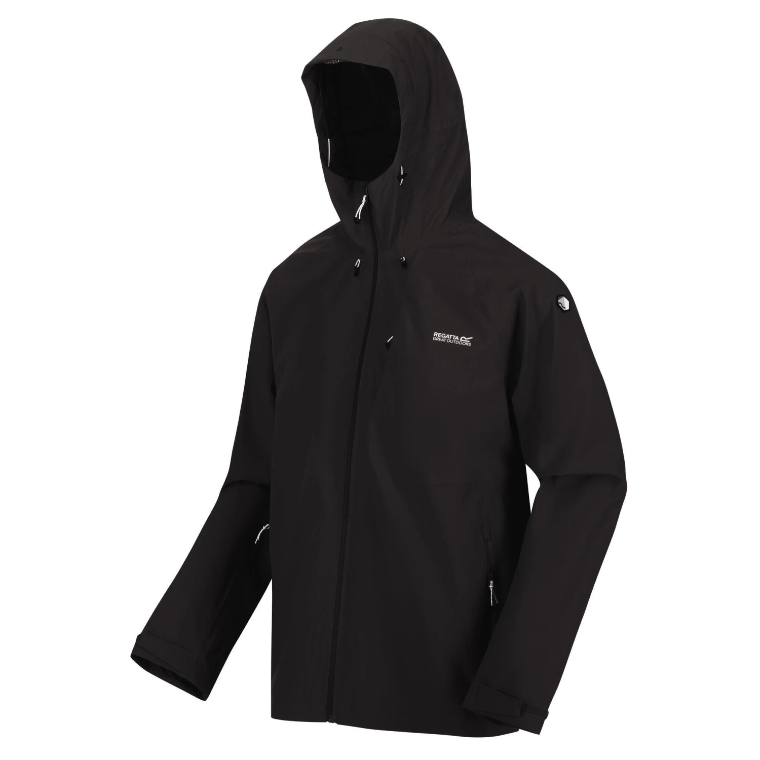 Regatta Mens Waterproof Jacket (Black) - Image 4