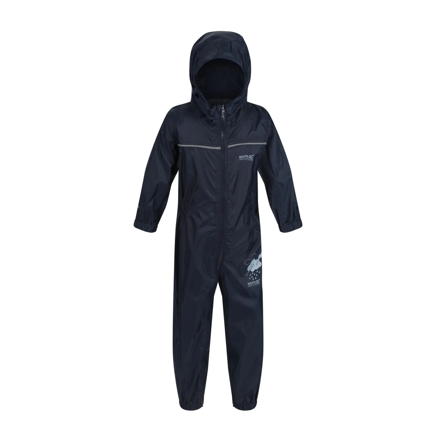 Regatta Great Outdoors Childrens Toddlers Puddle IV Waterproof Rainsuit (Pepper) - Image 10
