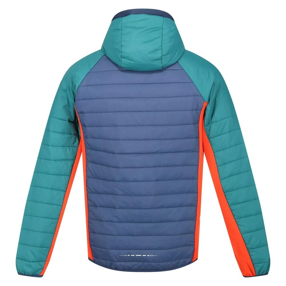 Regatta Mens Trutton Hooded Soft Shell Jacket (Bright Kiwi/Black) - Image 5