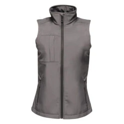 Regatta Womesn/Ladies Octagon II Printable Soft Shell Bodywarmer (Seal Grey/Black)