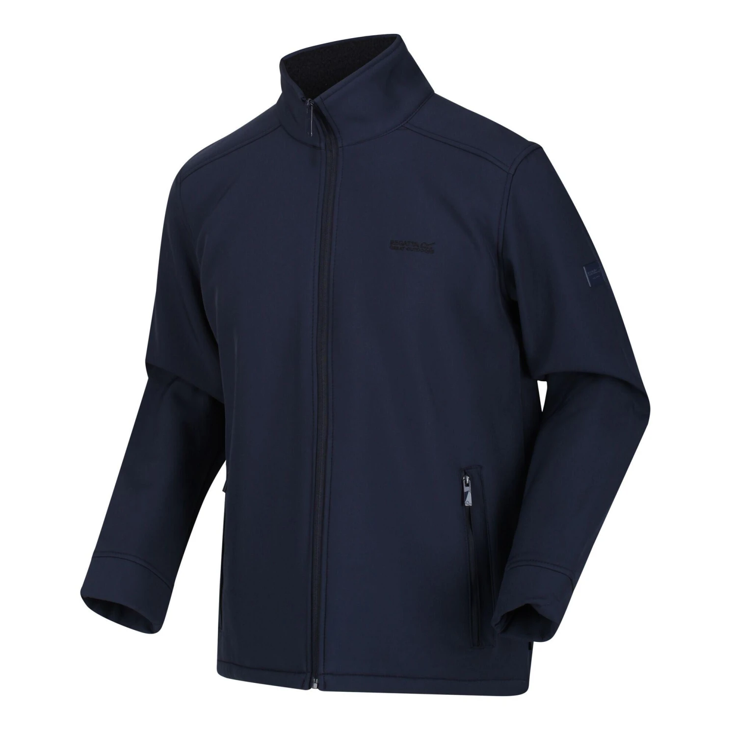 Regatta Mens Caelum Soft Shell Jacket (Navy/Black Marl) - Image 3