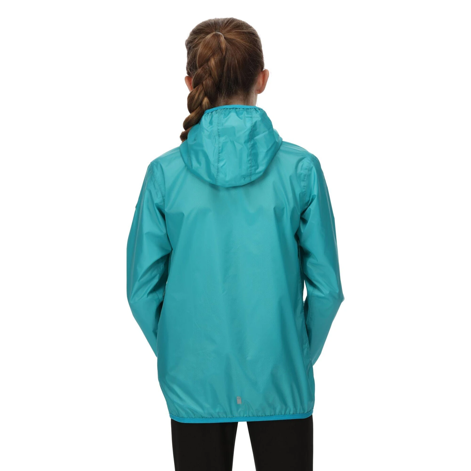 Regatta Great Outdoors Childrens/Kids Lever II Packaway Rain Jacket (Pacific Green) - Image 11