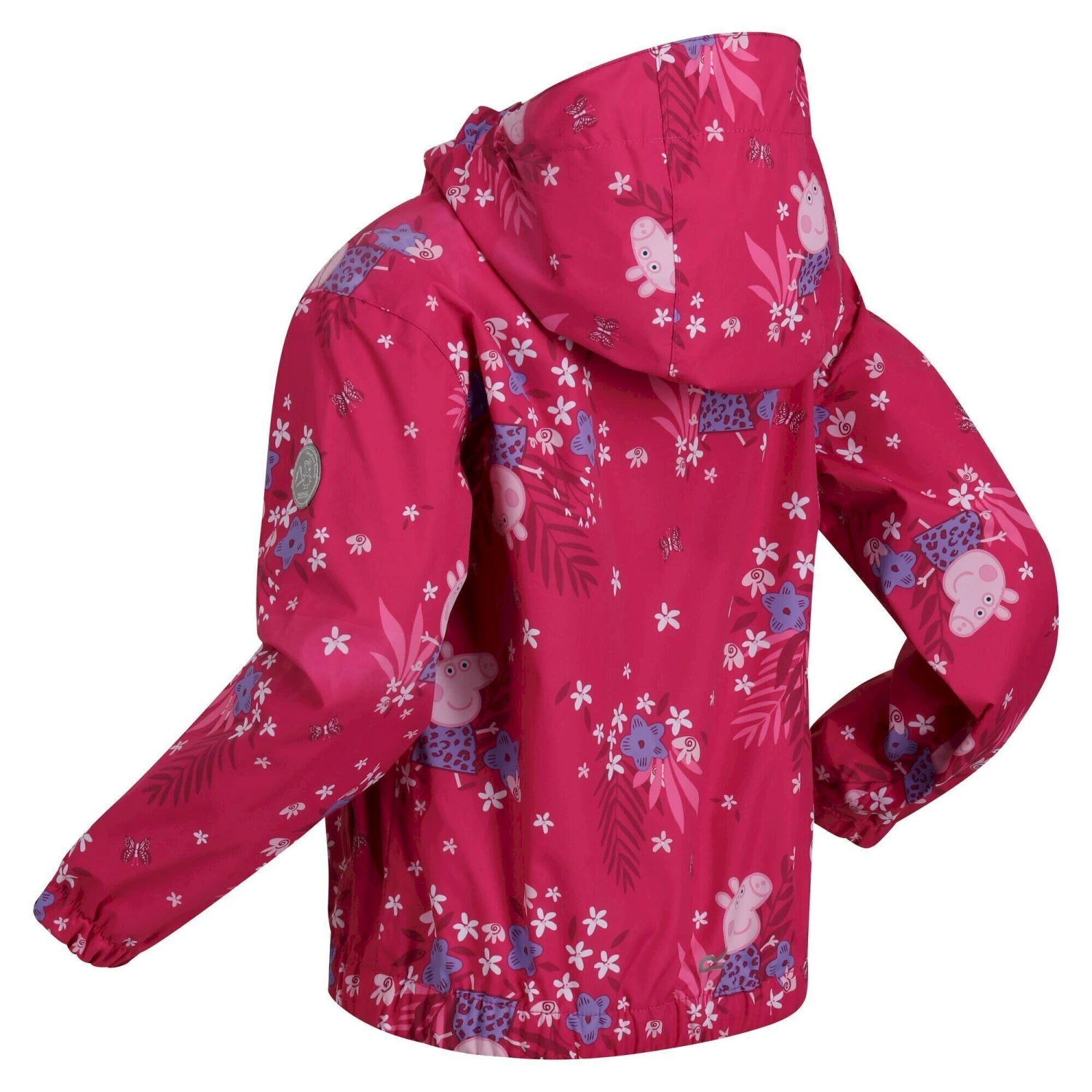 Regatta Childrens/Kids Peppa Pig Flowers Waterproof Jacket (Pink Fusion) - Image 3