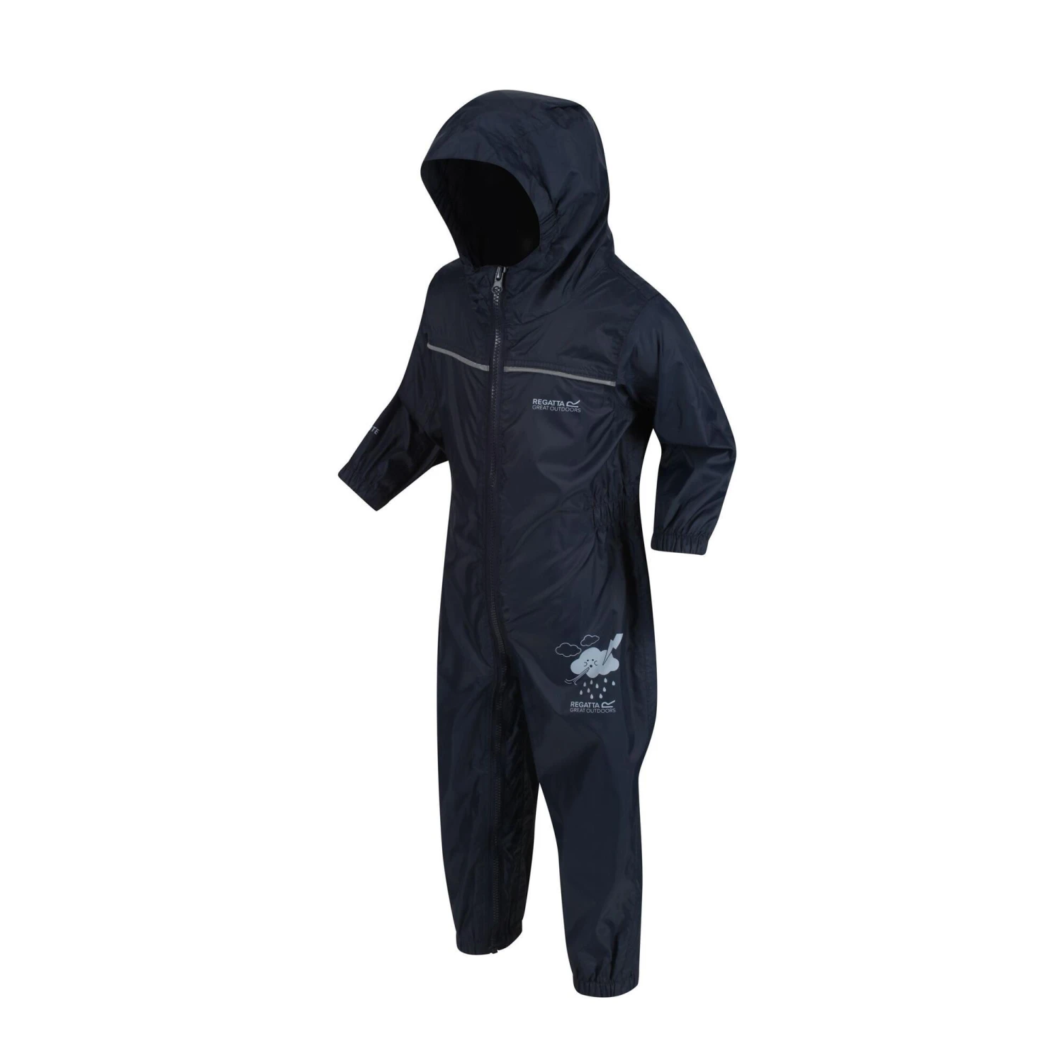 Regatta Great Outdoors Childrens Toddlers Puddle IV Waterproof Rainsuit (Pepper) - Image 13