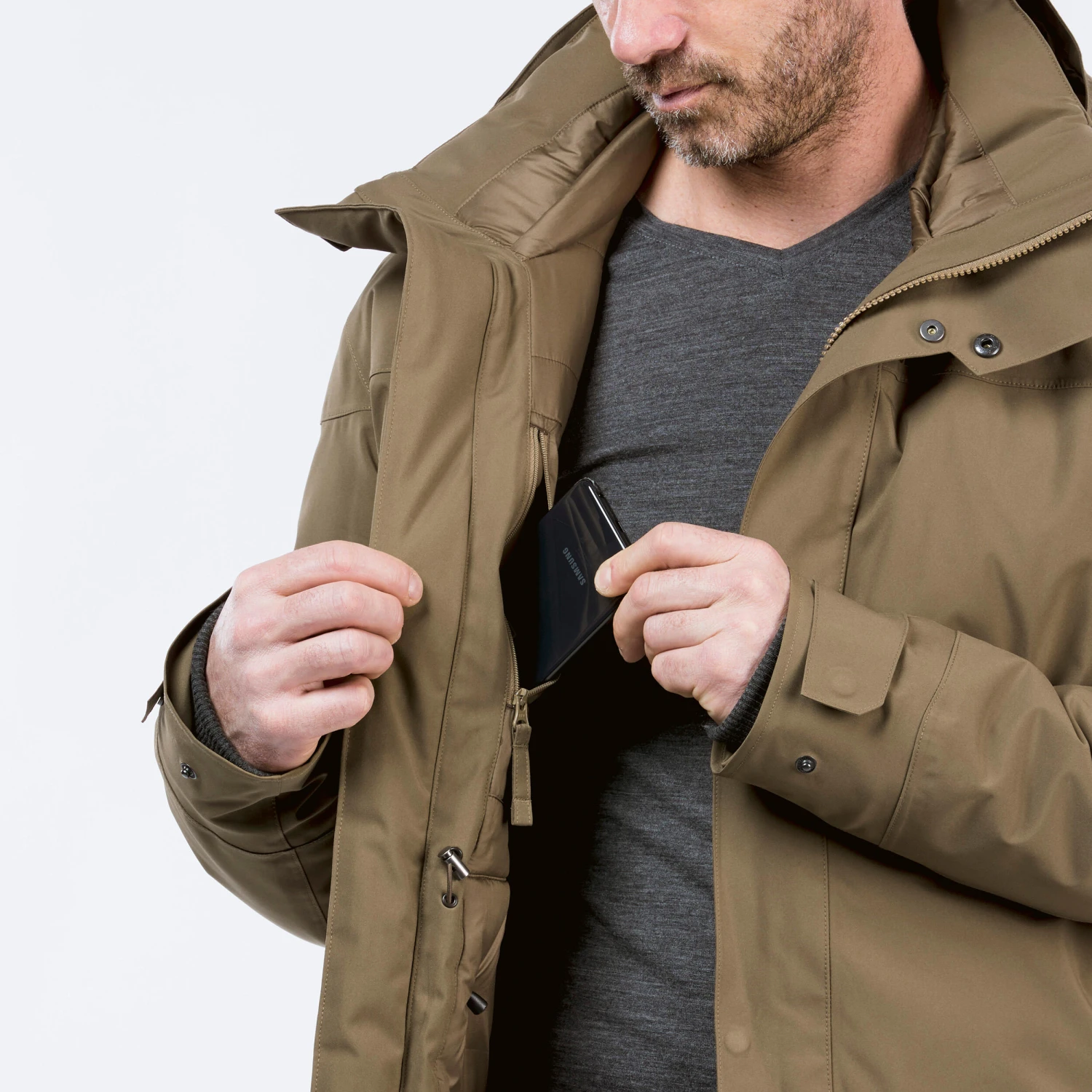 Quechua MEN'S HIKING WATERPROOF WINTER PARKA - SH500 - Image 5