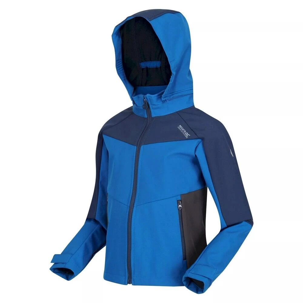 Regatta Childrens/Kids Eastcott II Soft Shell Jacket (Sky Diver Blue/Admiral Blue) - Image 3