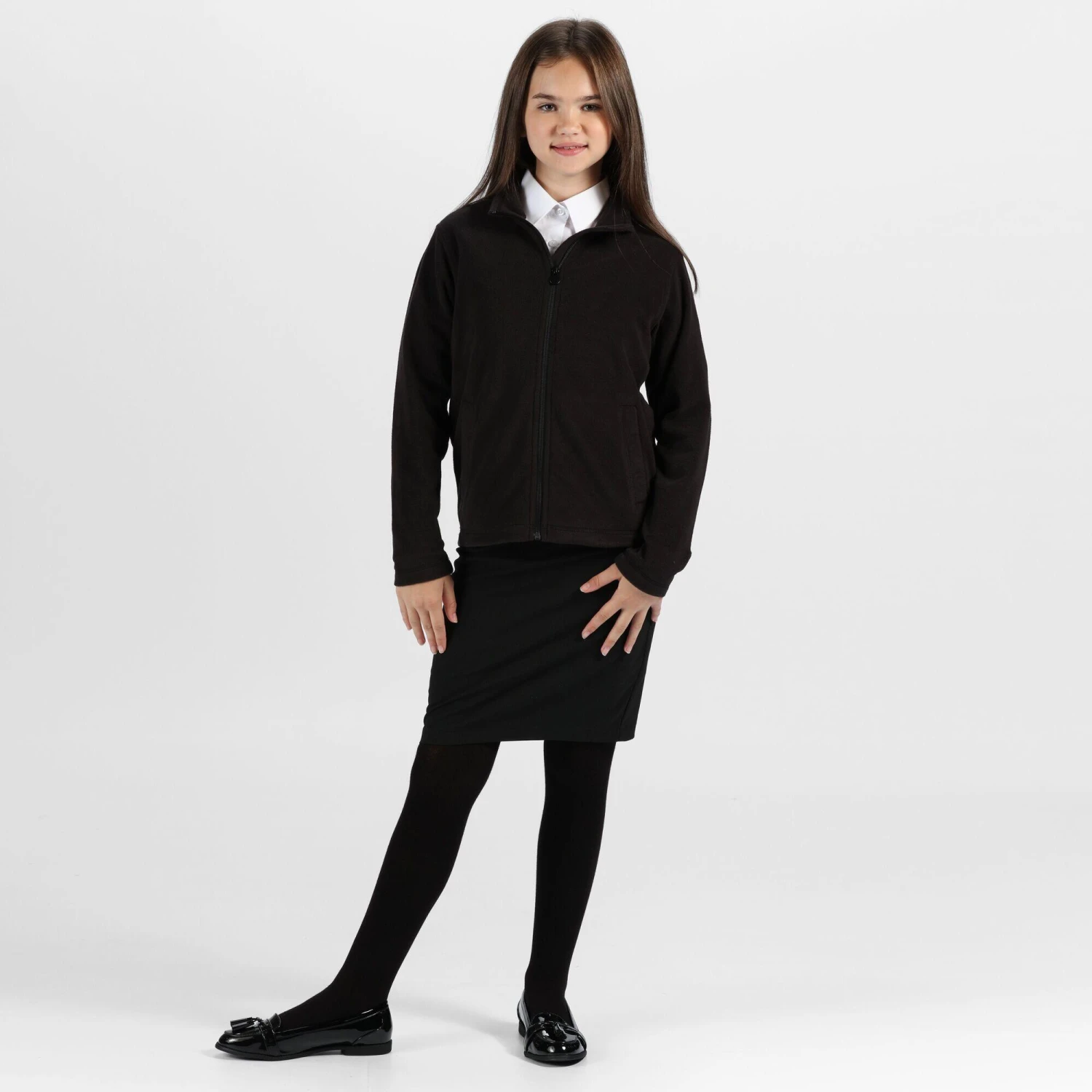 Regatta Childrens/Kids Brigade II Micro Fleece Jacket (Black) - Image 2