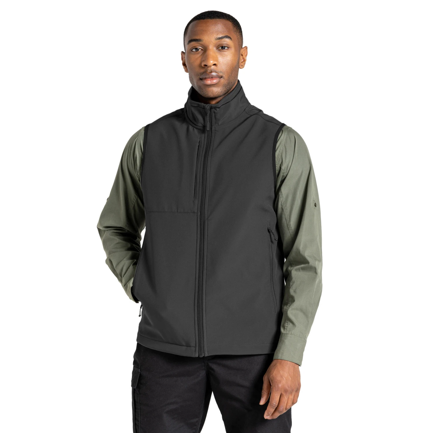 Craghoppers Mens Expert Basecamp Softshell Body Warmer (Black) - Image 2