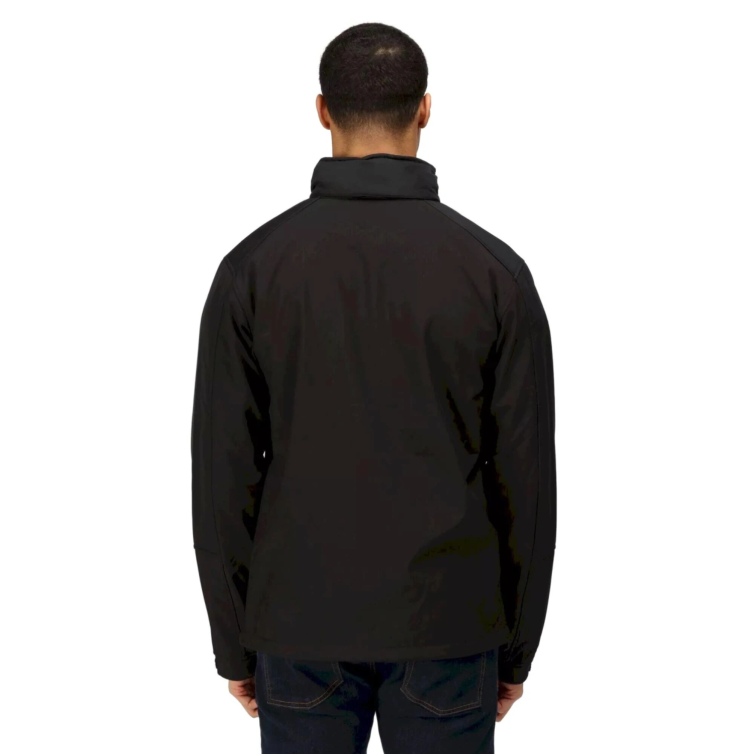 Regatta Reid Mens Softshell Wind Resistant Water Repellent Jacket (Black) - Image 3