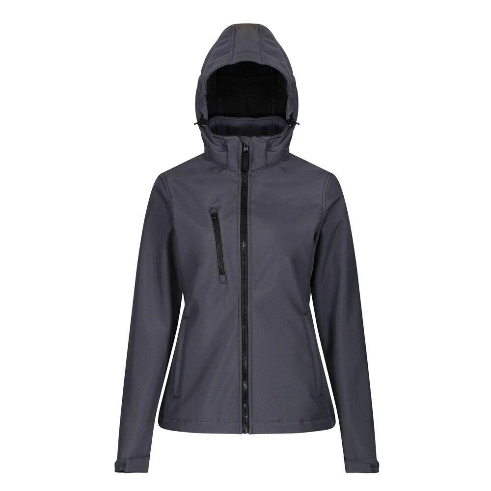 Regatta Womens/Ladies Venturer Hooded Soft Shell Jacket (Black) - Image 15