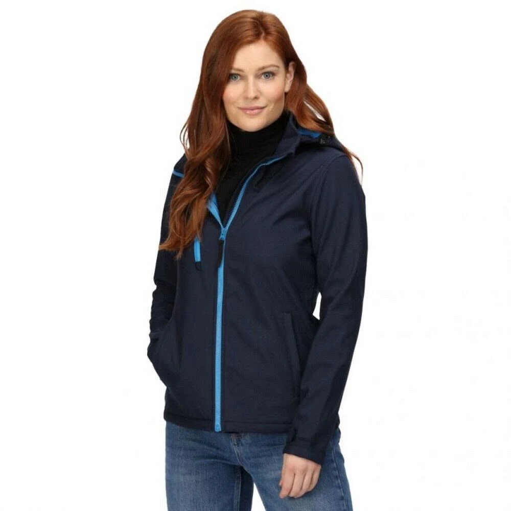 Regatta Womens/Ladies Venturer Hooded Soft Shell Jacket (Black) - Image 14