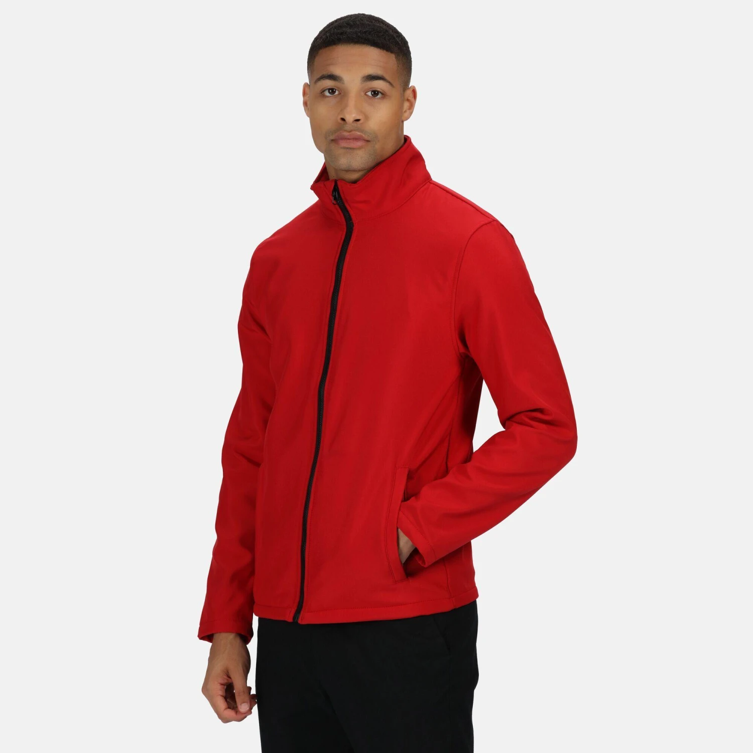 Regatta Standout Mens Ablaze Printable Soft Shell Jacket (Black/Classic Red) - Image 9