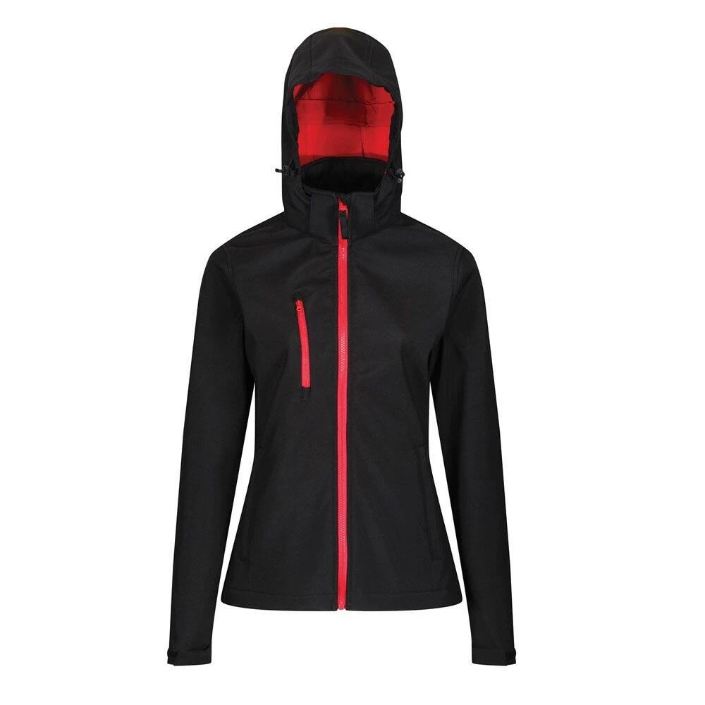 Regatta Womens/Ladies Venturer Hooded Soft Shell Jacket (Black) - Image 6