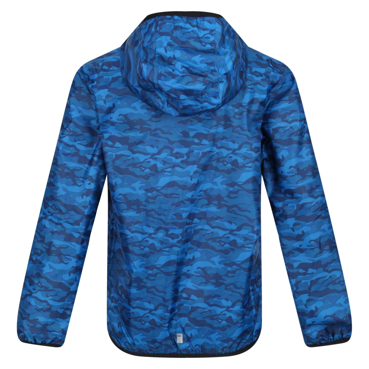 Regatta Childrens/Kids Lever Camo Packaway Waterproof Jacket (Bright Kiwi) - Image 7