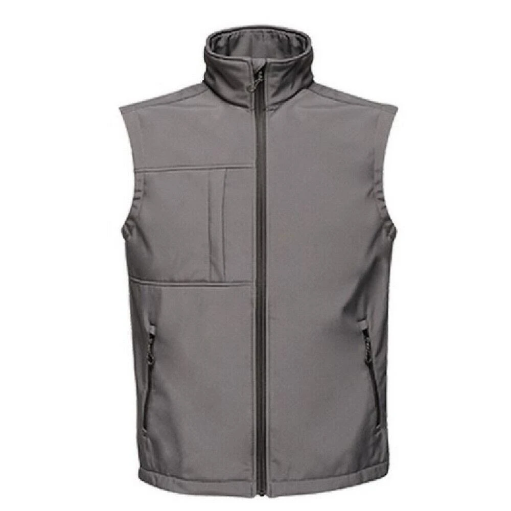 Regatta Mens Octagon II Printable Soft Shell Bodywarmer (Seal Grey/Black)